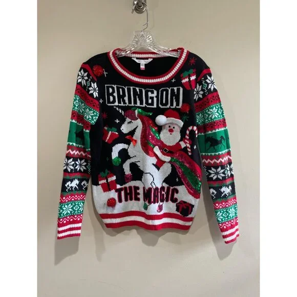 HOT Womens Sweaters No Boundaries Unicorn Sweater No